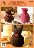 Knitting Pattern - King Cole 9002 - DK - Cat, Pig & Dog Cosies